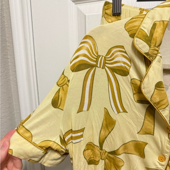 In My Sundays Yellow Bow Pajama Set - Picture 4 of 15